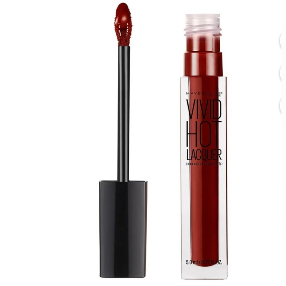Maybelline color sensational vivid hot lacquer lipgloss classic 72 red‎ makeup